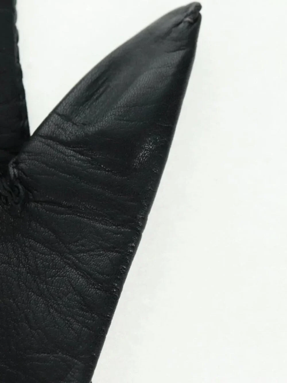 Salvatore Ferragamo Gancini Gloves Leather Black Auth 165653M